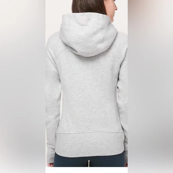 Lululemon Scuba Hoodie Heathered Core Ultra Light Grey Size 4 - Picture 2 of 9